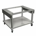 Magikitchn MK5225-1512010-C 60in x 26 1/2in Mobile Stainless Steel Equipment Stand with Undershelf 554STNDCST60